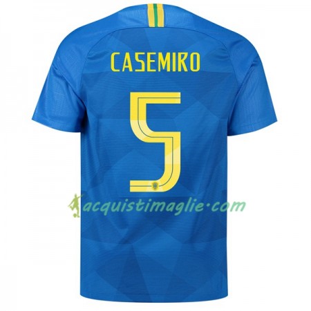 Divisa di Calcio Brasile Casemiro 5 Trasferta Mondiali 2018